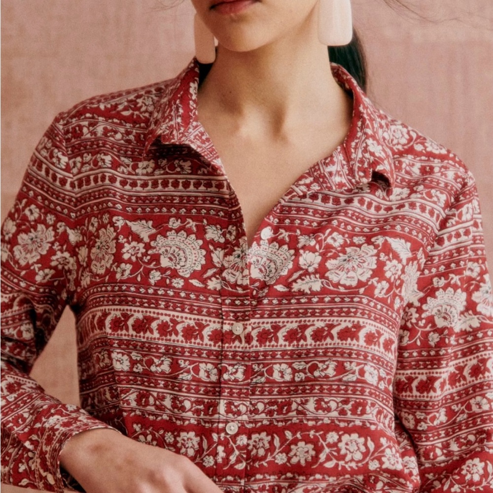 Sézane Pierro blouse — Sara Red - Picture 3 of 8